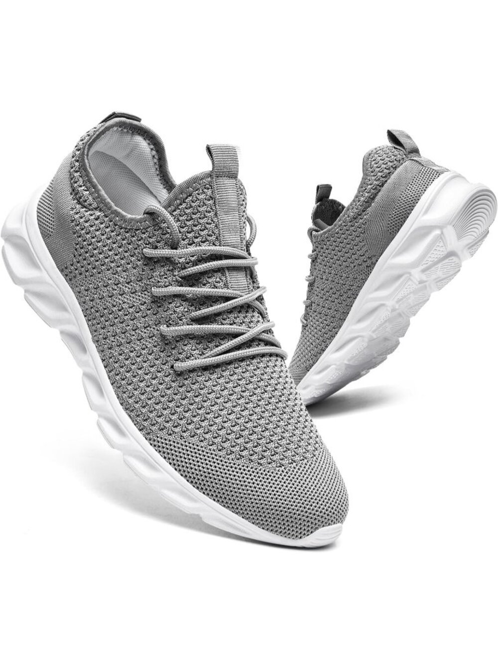 Women's Grey Running Shoes Non Slip Athletic Tennis Gym Workout Sneakers